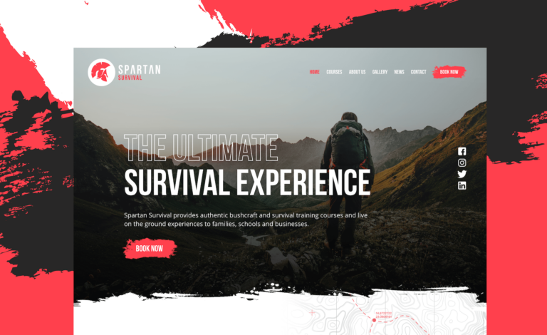 Spartan Survival-website design